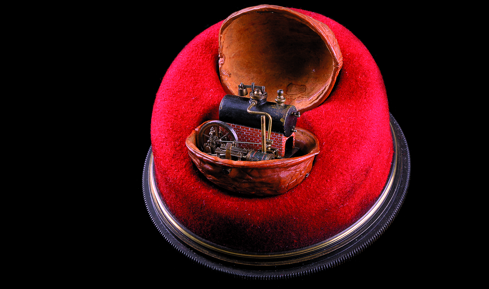 Dampfmaschine in einer Nussschale