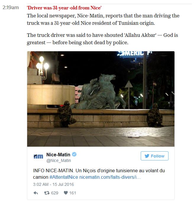 Telegraph-Bericht über Allahu Akbar