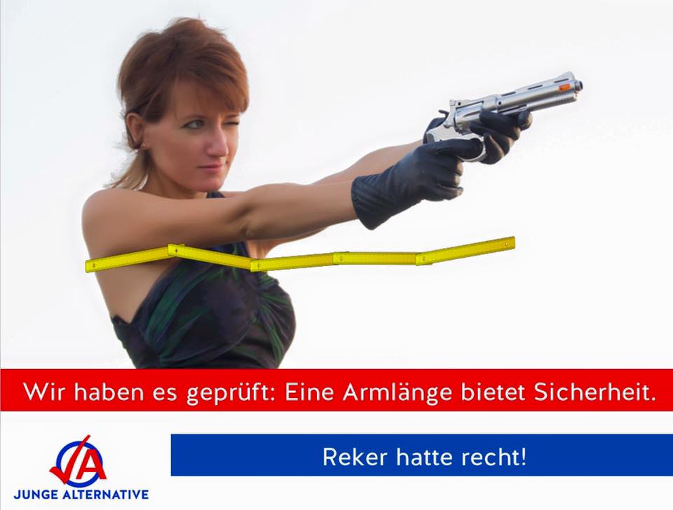 Eine Armlänge Abstand, Bild der "Jungen Alternative"