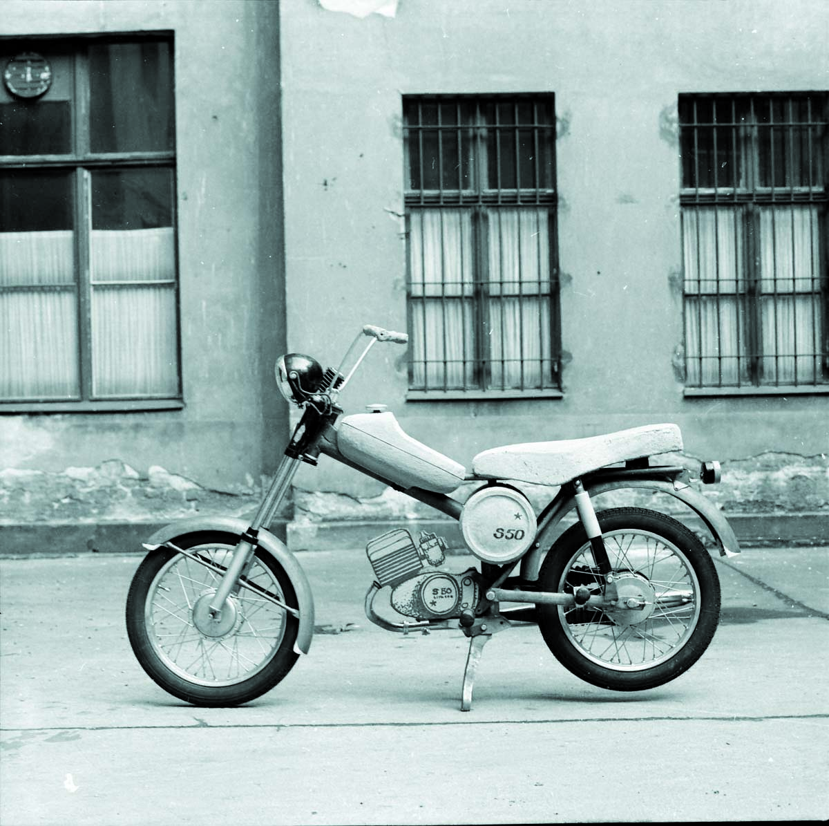 Modell für das von Dietel und Lutz Rudolph entwickelte Motorrad S50