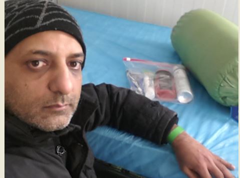 Shams Ul-Haq nach der Ankunft in der Erstaufnahme in Eisenhüttenstadt