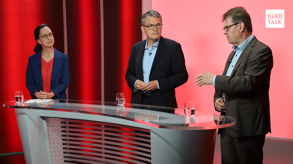 Miriam Kosmehl, Roderich Kiesewetter und Ralf Stegner