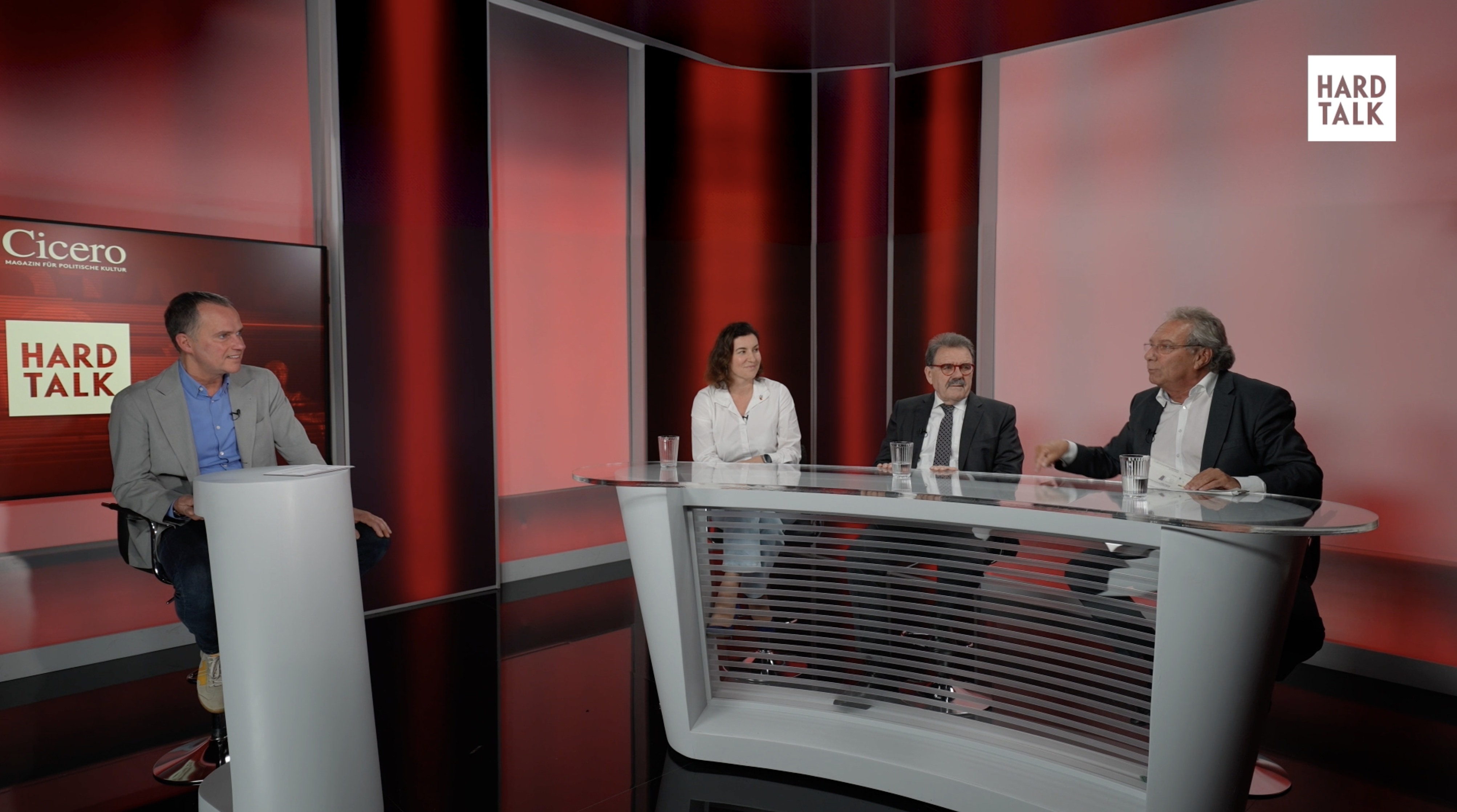 Alexander Marguier, Dorothee Bär, Hugo Müller-Vogg und Klaus Ernst