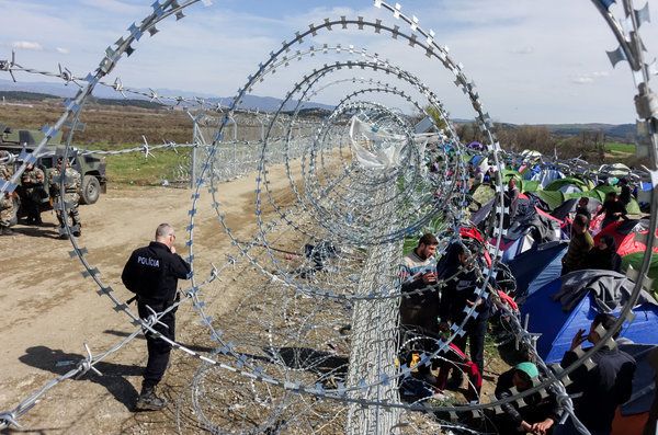 Grenzzaun am Flüchtlingslager in Idomeni. Bild: picture alliance