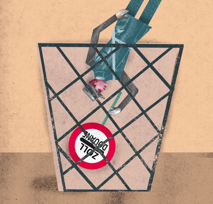 Freizügigkeit in der EU: Keine Zölle, keine Grenzen / Illustration: Martin Haake