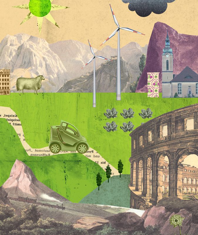 Europas blühende Landschaften / Illustration: Martin Haake