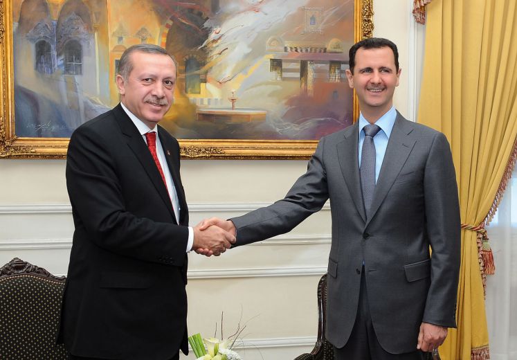 Der türkische Präsident Erdogan und Syriens Machthaber Assad im Februar 2011