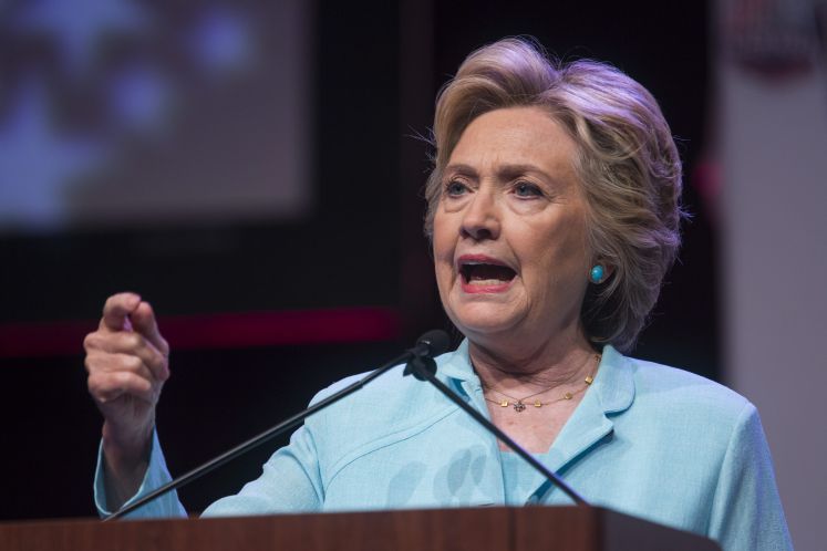 Hillary Clinton, US-Präsidentschaftskandidatin der Demokraten, bei eine Rede in Washington 