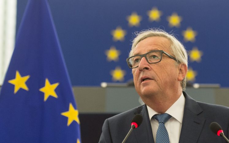EU-Kommissionspräsident Jean-Claude Juncker bei seiner Grundsatzrede im Europäischen Parlament