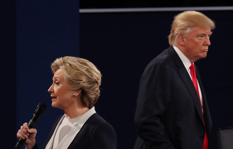 Hillary Clinton und Donald Trump beim gestrigen TV-Duell