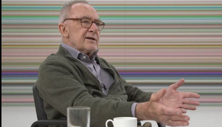 Der Künstler Gerhard Richter beim Gespräch mit Louisiana-Kurator Anders Kold 