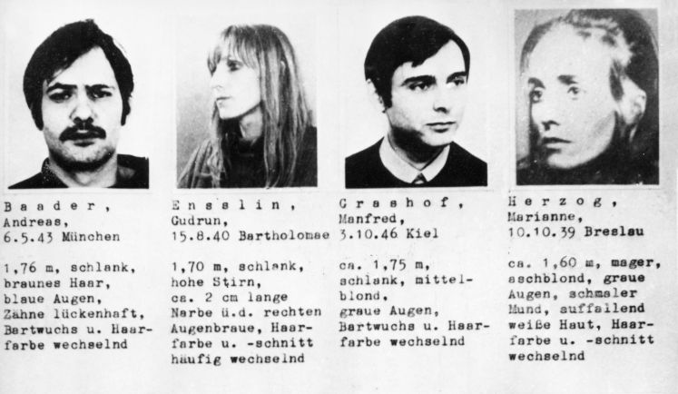 Fahndungsplakat der ersten RAF Generation