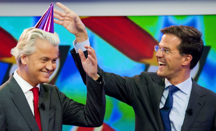 Geert Wilders mit Mark Rutte