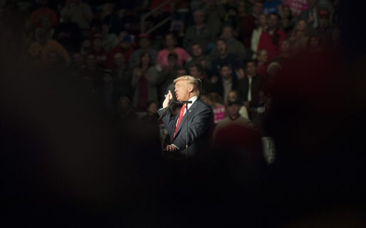 Donald Trump hält eine Rede