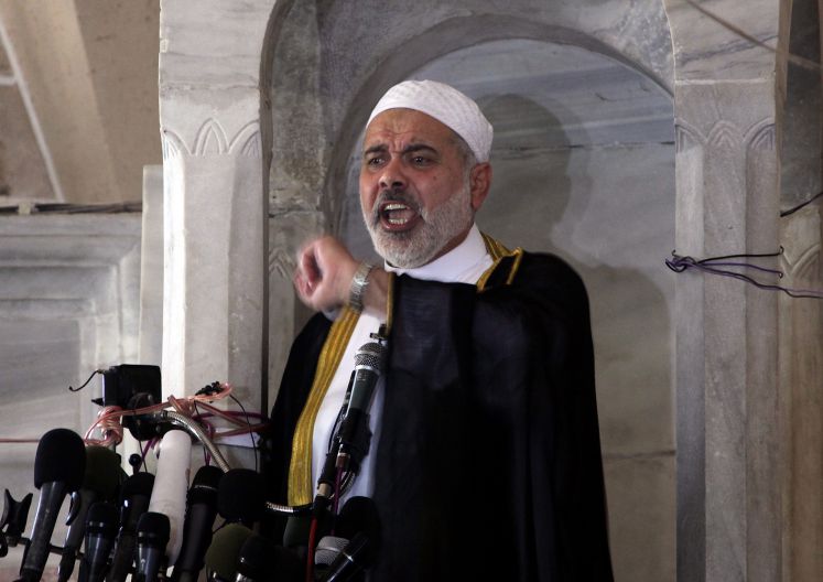 Der neue Chef der Hamas Ismail Haniyya bei einer Rede