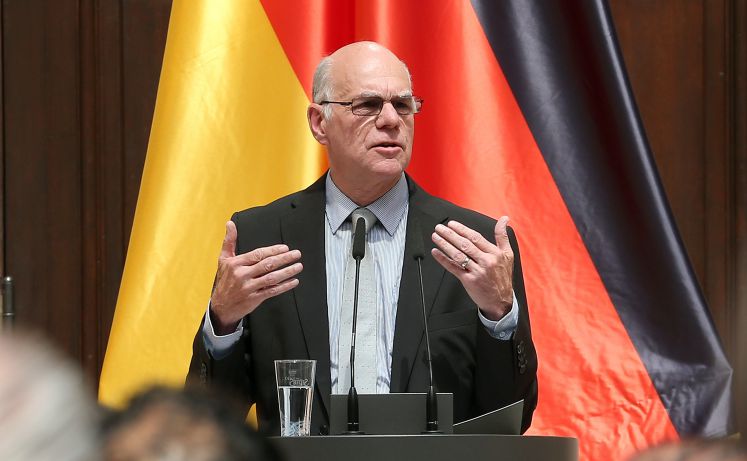 Bundestagspräsident Norbert Lammert (CDU) spricht am 20.06.2016 am bundesweiten Gedenktag für Opfer von Flucht und Vertreibung im Deutschen Historischen Museum Berlin