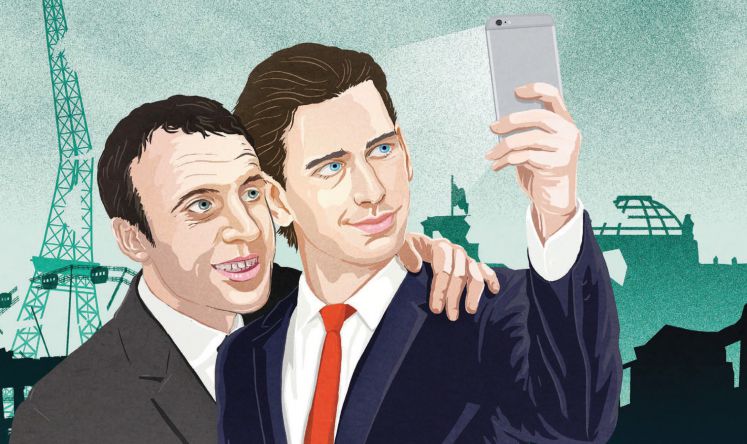 Das Cover der Juli-Ausgabe des Cicero zeigt Emmanuel Macron und Sebastian Kurz, die ein Selfie schießen