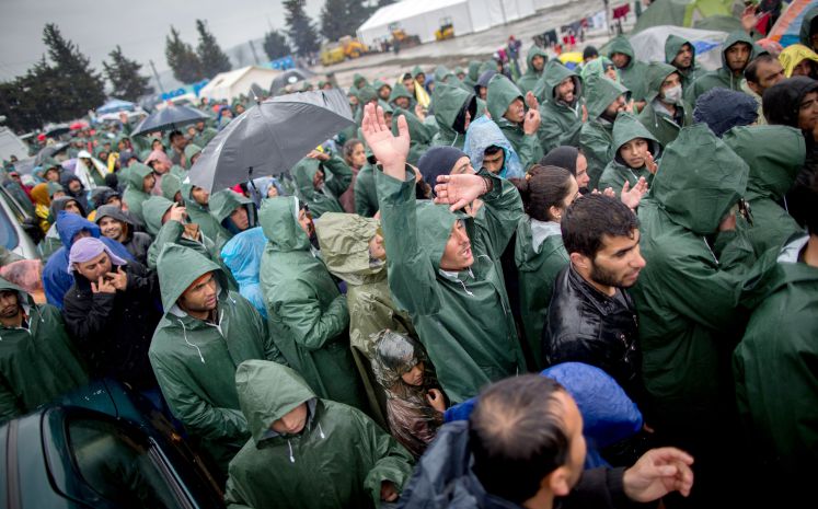 Flüchtlinge an der griechisch-mazedonischen Grenze