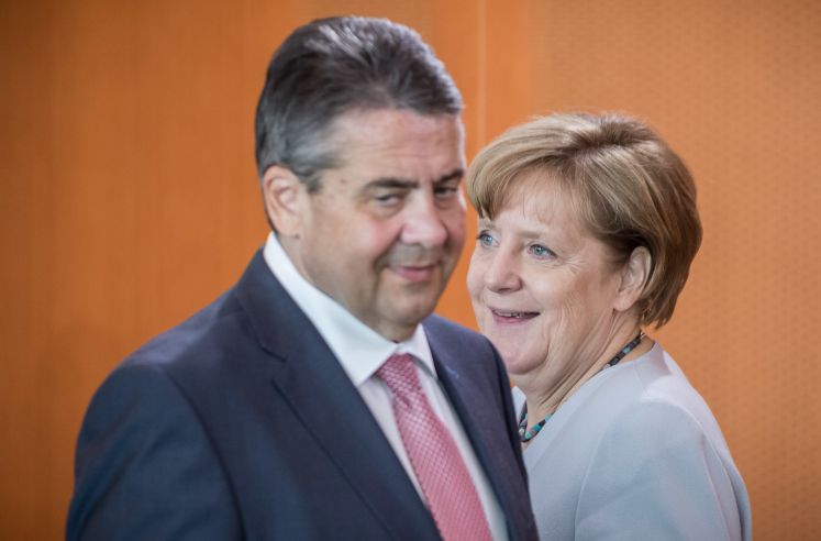 Sigmar Gabriel und Angela Merkel