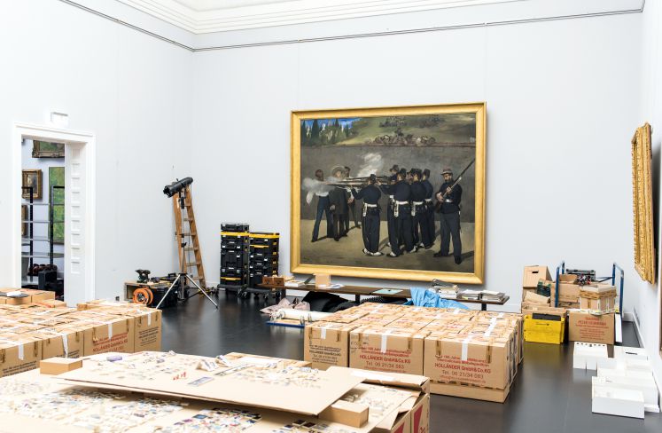 Umzug der Kunst in der Kunsthalle Mannheim