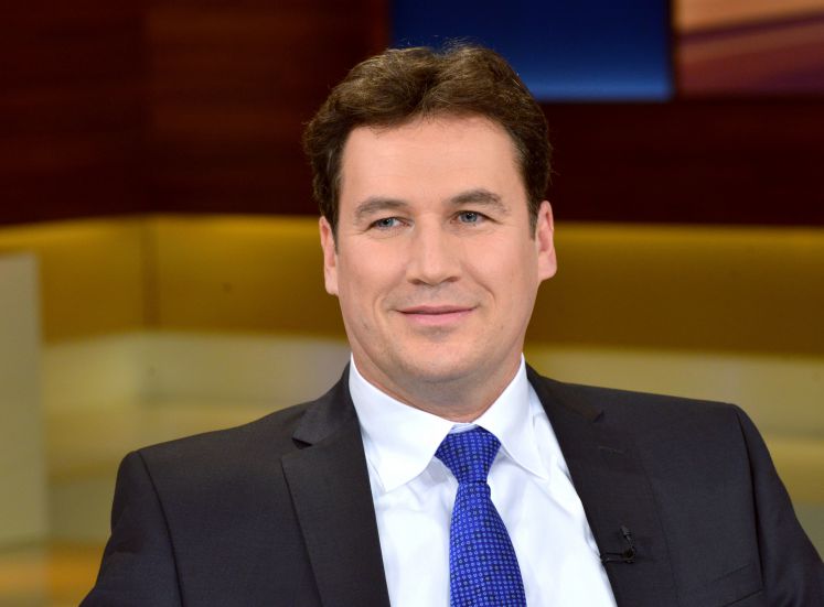 Christian von Stetten, Vorsitzender des Parlamentskreises Mittelstand der CDU/CSU-Bundestagsfraktion, aufgenommen am 09.04.2014 während der ARD-Talksendung "Anne Will" zum Thema: "Koalitions-Zoff um Rente mit 63 - Kippt jetzt das ganze Projekt?" in den Studios Berlin-Adlershof.