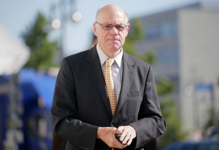 Bundestagspräsident Norbert Lammert (CDU) kommt am 26.05.2014 in Berlin zur Sitzung des CDU- Präsidiums am Konrad-Adenauer Haus an.