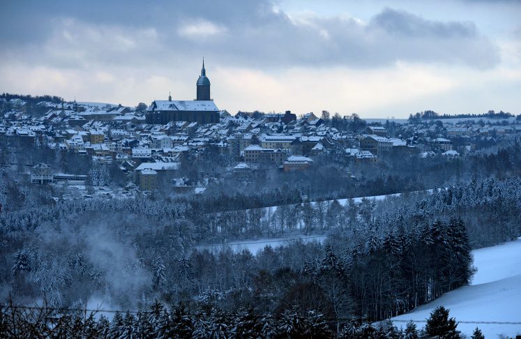 Schneelandschaft im sächsischen Annaberg