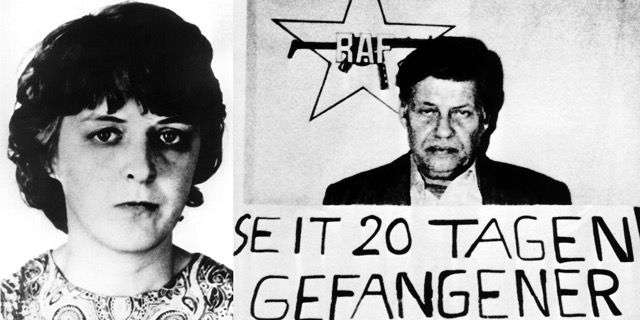 Collage mit Fotos von Silke Maier-Witt und RAF-Geisel Hanns Martin Schleyer