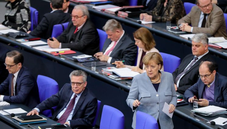 Angela Merkel im Parlament