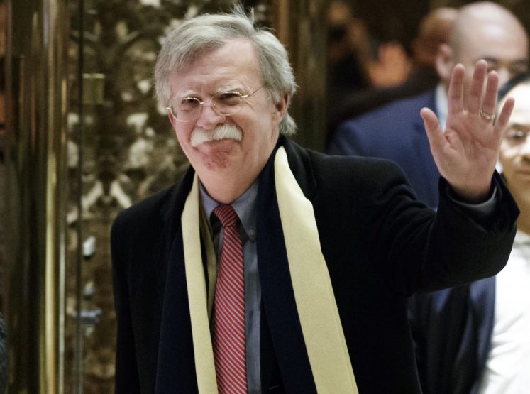 John Bolton im Trump-Tower 2016