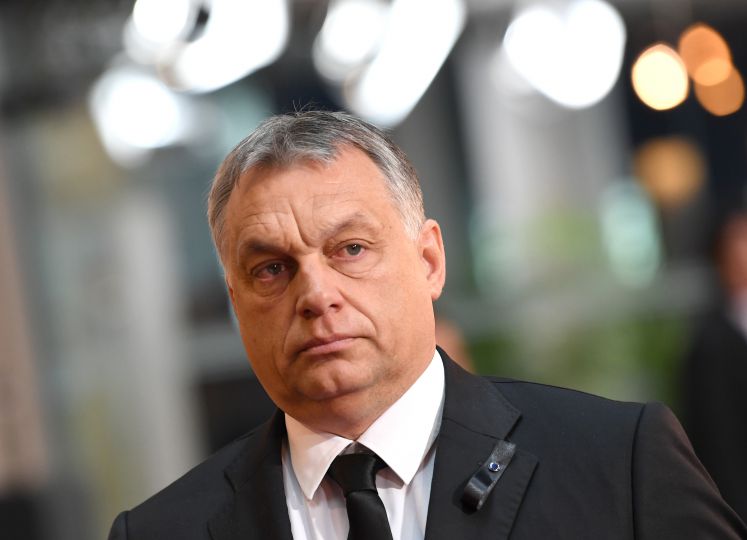 Ungarns Ministerpräsident Viktor Orban nimmt am 01.07.2017 am europäischen Trauerakt für den verstorbenen Altkanzler Helmut Kohl im EU-Parlament in Straßburg teil.