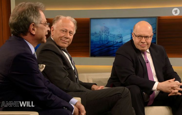 Dieter Kempf, Jürgen Trittin und Peter Altmeier bei Anne Will 