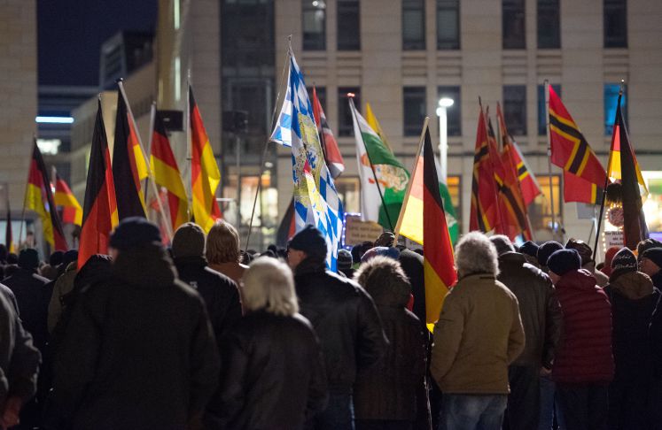 Pegida-Teilnehmer in Dresden