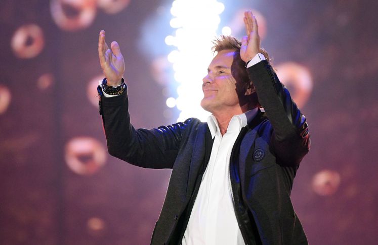 Der Juror Dieter Bohlen agiert am 08.04.2017 in Köln (Nordrhein-Westfalen) bei der ersten Livehow der 14.Staffel der RTL Castingshow "Deutschland sucht den Superstar".