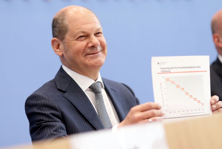 Olaf Scholz stellt den Bundeshaushalt vor