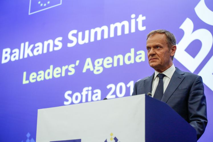 Donald Tusk beim Gipfeltreffen in Sofia.