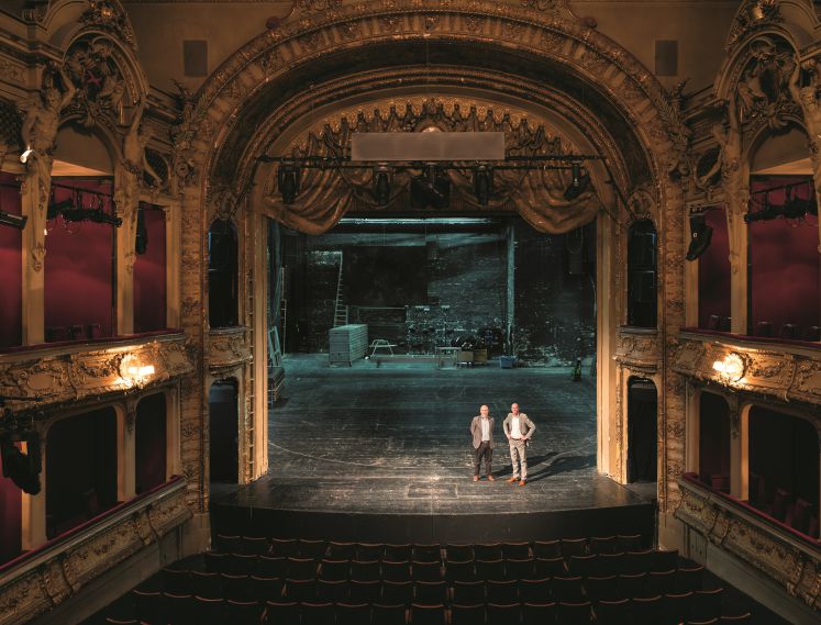  Herfried Münkler und Peter-André Alt auf der Bühne des Berliner Ensembles