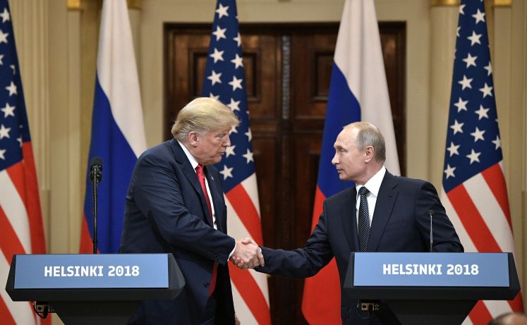 Donald Trump und Wladimir Putin beim Gipfeltreffen in Helsinki