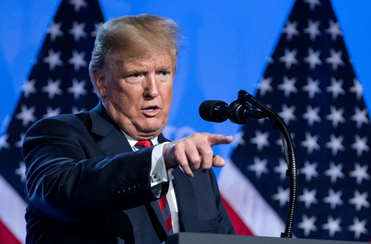 US-Präsident Donald Trump beim Nato-Gipfel in Brüssel 