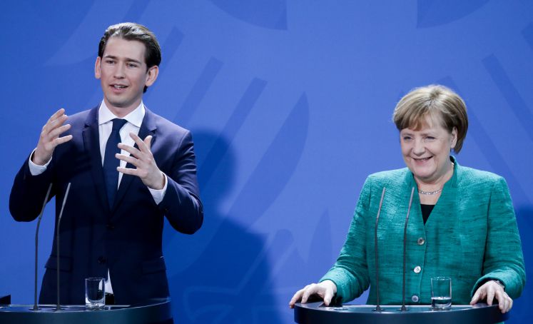 Sebastian Kurz und Angela Merkel