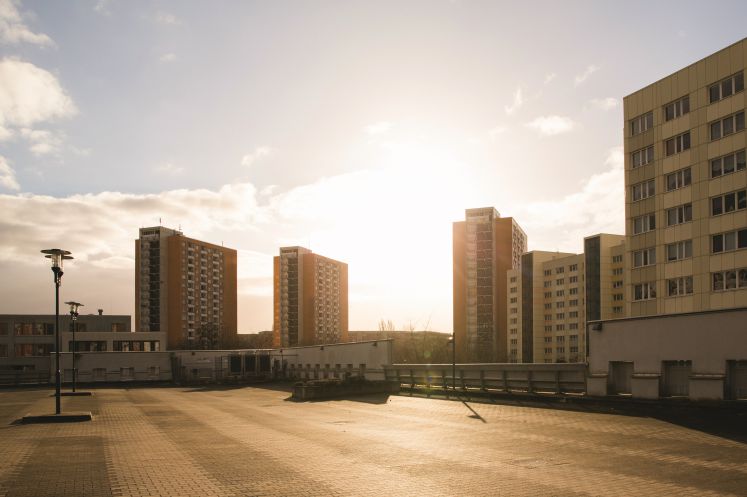 Plattenbauten im Dresdner Stadtteil Prohlis