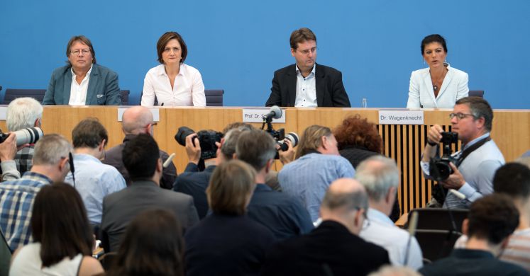 Bundespressekonferenz der Aufstehen-Bewegung von Sahra Wagenknecht
