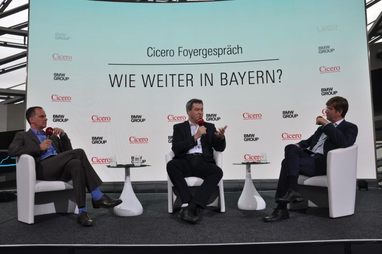 Markus Söder beim Cicero-Foyergespräch in München