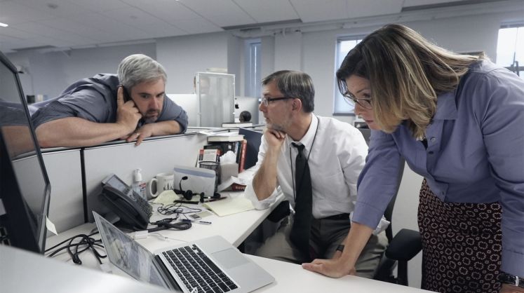 Reporter im Newsroom der New York Times