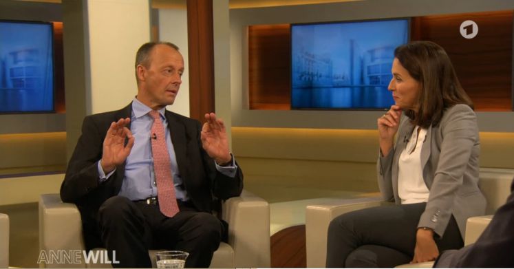 Friedrich Merz in der Talkshow von Anne Will
