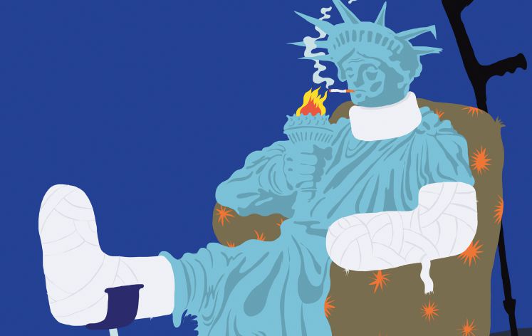 Illustration zur Krise der Demokratie