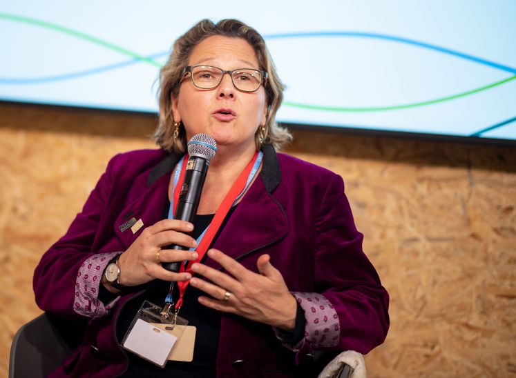 13.12.2018, Polen, Katowice: Svenja Schulze (SPD), Bundesumweltministerin, spricht bei einer Veranstaltung beim Weltklimagipfel zum Thema Energiewende. 