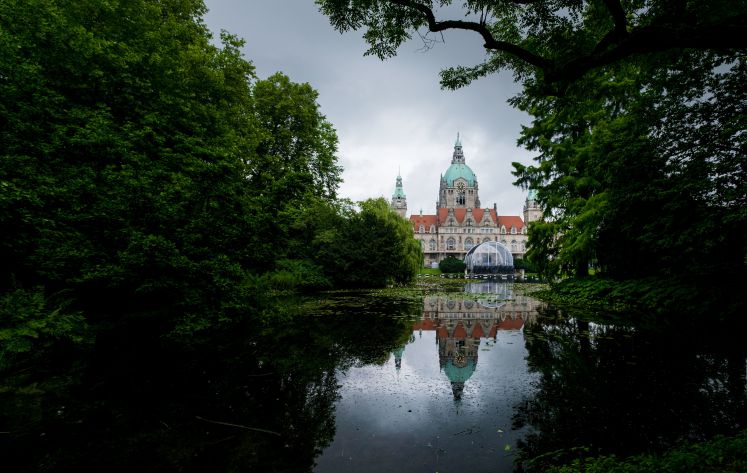 Das neue Rathaus in Hannover. Ansicht