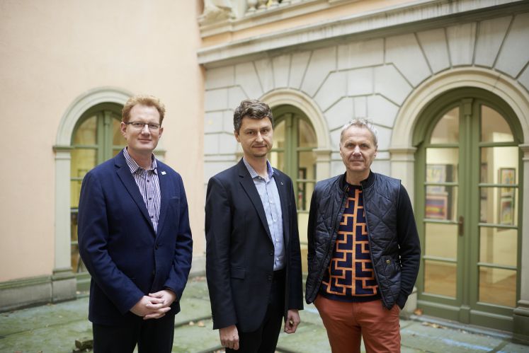 Ferenc Csák, Kai Grebasch und ­Michael Schindhelm im Portraet