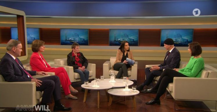 Screenshot aus der Talkrunde von Anne Will